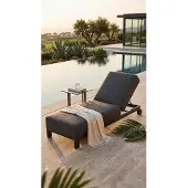CLEMENTO Beziers Gartenliege/Loungeliege Aluminium mit Rollen Sunbrella
