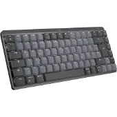 Logitech MX Mechanical Mini, Kabellos, RF Wireless + Bluetooth, Mechanischer Switch, QWERTZ, LED, Graphit