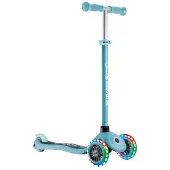 Globber Primo Lights V2 3-rädriger Klapp-Tretroller, Blaugrün