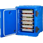Vevor Isolierter Speisenbehälterträger Warmhaltebox für Gastronomie 90 L, Speisenbehälter mit Doppelschnallen & Griffen, Speisenbehälterträger Lebensmitteltransportbox