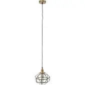 Steinhauer Pendelleuchte Pimpernel 1-flammig Gebürstete Bronze / Transparentes Glas 23x23cm