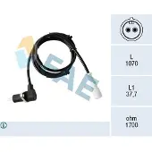 FAE ABS Sensor Raddrehzahl Hinten Rechts für FIAT PUNTO (176) 78388