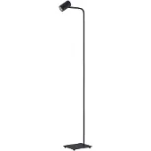 LINDBY Stehleuchte Sanad, Höhe 140 cm, schwarz, Metall, GU10