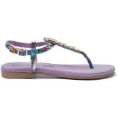 Lazamani Lynn Damen Leder-Sandalen Lilac Größe 37