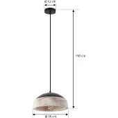 LUCANDE Hängelampe Leivar , dimmbar, Holz hell, für Wohn- / Esszimmer, Holz, Modern, Pendelleuchte