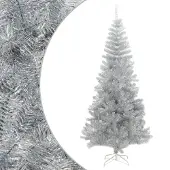 Syfax Künstlicher Weihnachtsbaum mit Ständer Silber 240 cm PET