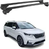 Omac Dachträger für Kia Carnival 2020-2025 Gepäckträger Grundträger Alu Schwarz 2x