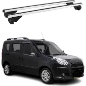 Omtec Dachträger Grundtäger für Fiat Doblo 2010-2022 75kg Alu Silber 2 tlg