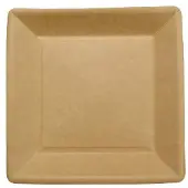 MultiLine Papteller Eckig 18x18 Cm Kraft Biologisch Abbaubar Braun 50 Stück.