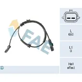 FAE ABS Sensor Raddrehzahl Hinten für RENAULT LAGUNA II Grandtour (KG0/1) 78569