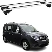 Omac Dachträger Grundtäger für Mercedes Citan W415 2012-2021 75kg Alu Silber 2 tlg