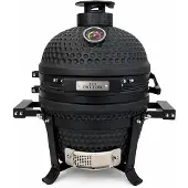 Patton Kamado Grill Holzkohlegrill "PREMIUM", Grill Ø27cm, Mattschwarz