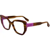Karl Lagerfeld KL6174 Damen-Brille inkl. Gläser Vollrand Cateye Acetat-Gestell 53/17/145, braun