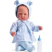 ASI Puppe Babypuppe 30cm blau mit niedlichen Ohren - Spielzeugpuppe