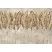 WALLARENA Fototapete Blätter in Beige | Gr.: 400 x 280 cm