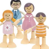 OEM - Holzpuppenset VIGA PolarB Familienpuppen