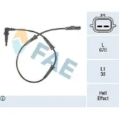 FAE ABS Sensor Raddrehzahl Vorne für RENAULT Sandero / Stepway II (B8) 78314