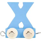 Small Foot Holz Buchstaben Zug blau X - Spielzeug Zugwagen