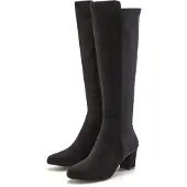 LASCANA Stiefel Stiefelette, Langer Stiefel, schwarz Größe 41