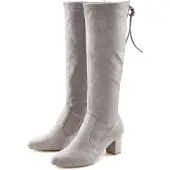 LASCANA Schlupfstiefel Schlupfboots, Slouchy Boots, Slip-On, grau Größe 35