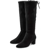 LASCANA Schlupfstiefel "Schlupfboots, Slouchy Boots, Slip-On," aus stretchigem Material mit Blockabsatz in elegantem Design