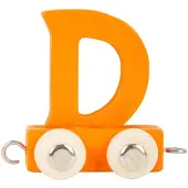 Small Foot Holz-Buchstabenzug orange D Spielzeug Eisenbahnset