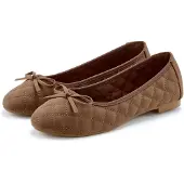 LASCANA Ballerina "Slipper, Schlüpfschuh, Freizeitschuh, Slip-On-Sneaker," mit eleganter Schleifenapplikation VEGAN