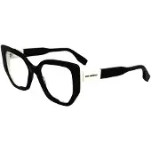 Karl Lagerfeld KL6174 Damen-Brille inkl. Gläser Vollrand Cat Eye Acetat-Gestell 53/17/145, schwarz