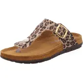 Rohde Zehentrenner "EASYS N44" Sommerschuh, Strandschuh mit Leo-Muster