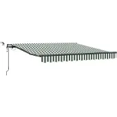 Syfax Markisenstoff Grün und Weiß 350 x 250 cm Polyester