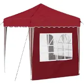 vidaXL Pop-up Partyzelt 195 x 195 x 245 cm Bordeauxrot Oxford-Stoff
