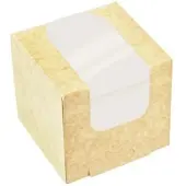 Monouso - Lebensmittel-Eimer aus Kraftkarton Kraft 11x11x11cm (50 Stück)