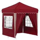 vidaXL Pop-up Partyzelt 195 x 195 x 245 cm Bordeauxrot Oxford-Stoff