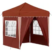 vidaXL Pop-up Partyzelt 195 x 195 x 245 cm Terrakotta Oxford-Stoff