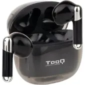 TooQ Onyx TQBWH-0054B, kabellose Bluetooth-Kopfhörer mit Ladeetui, schwarz
