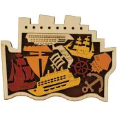 Recent toys Gehirnpuzzle Hafen Holzpuzzle Lernspielzeug