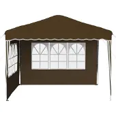 vidaXL Pop-up Partyzelt 288 x 288 x 245 cm Taupe Oxford-Stoff