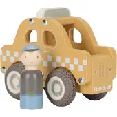Little Dutch Holz Spielzeugauto Taxi mit Gummirädern für Kleinkinder ab 12 Monaten