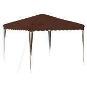 vidaXL Pop-up Partyzelt 288 x 288 x 245 cm Braun Oxford-Stoff