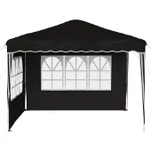 vidaXL Pop-up Partyzelt 288 x 288 x 245 cm Schwarz Oxford-Stoff