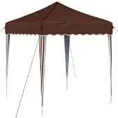 vidaXL Pop-up Partyzelt 195 x 195 x 245 cm Braun Oxford-Stoff