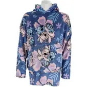 Disney Lilo & Stitch Kapuzendecke für Erwachsene – Onesize Kuscheldecke/Blau