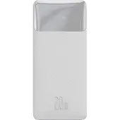 Baseus Bipow Schnelllade-Powerbank 30000mAh 20W weiß (Overseas Edition) + USB-A - Micro-USB-Kabel 0,25m weiß (PPBD050402)