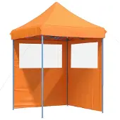 The Living Store Partyzelt Faltbar Pop-Up mit 2 Seitenteilen Orange