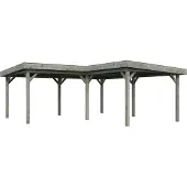 Palmako Carport/Pavillon Connect Lenna 24,9 m² grau tuchgrundiert