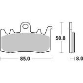 SBS Scooterbelag 239MS (Satz pro Scheibe) Maxi Sinter