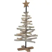 Syfax Weihnachtsbaum mit Ständer Braun 90 cm Massivholz Teak