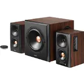 Edifier S360DB Aktivlautsprecher 2.1 HiFi Soundsystem mit Subwoofer, Bluetooth aptX HD, Regallautsprecher mit optischem & koaxialem Eingang – Braun
