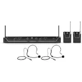 LD Systems U305 BPH 2 - Dual - Funkmikrofon System mit 2 x Bodypack und 2 x Headset - 584 - 608 MHz