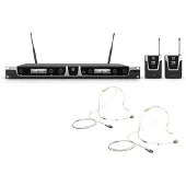 LD Systems U518 BPHH 2 Funkmikrofon System mit 2 x Bodypack + 2 x Headset